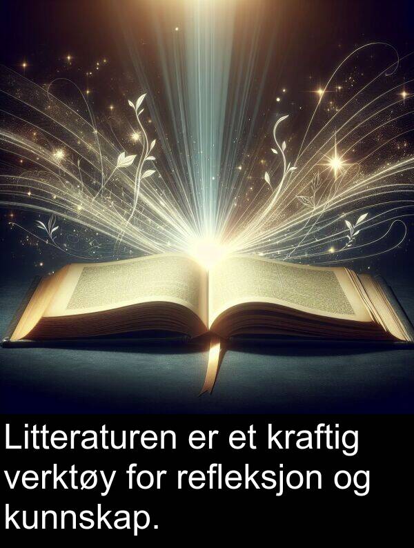 refleksjon: Litteraturen er et kraftig verktøy for refleksjon og kunnskap.