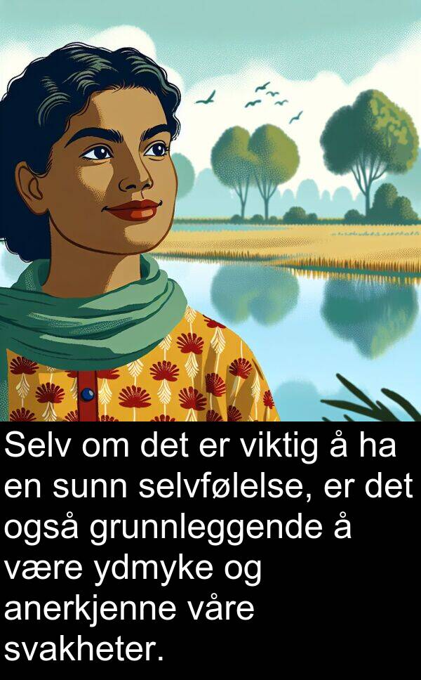 også: Selv om det er viktig å ha en sunn selvfølelse, er det også grunnleggende å være ydmyke og anerkjenne våre svakheter.