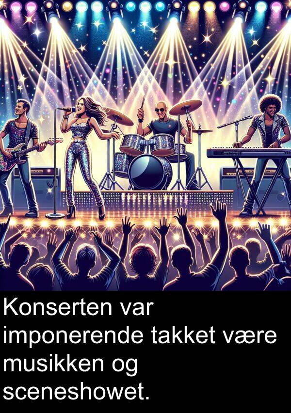 sceneshowet: Konserten var imponerende takket være musikken og sceneshowet.