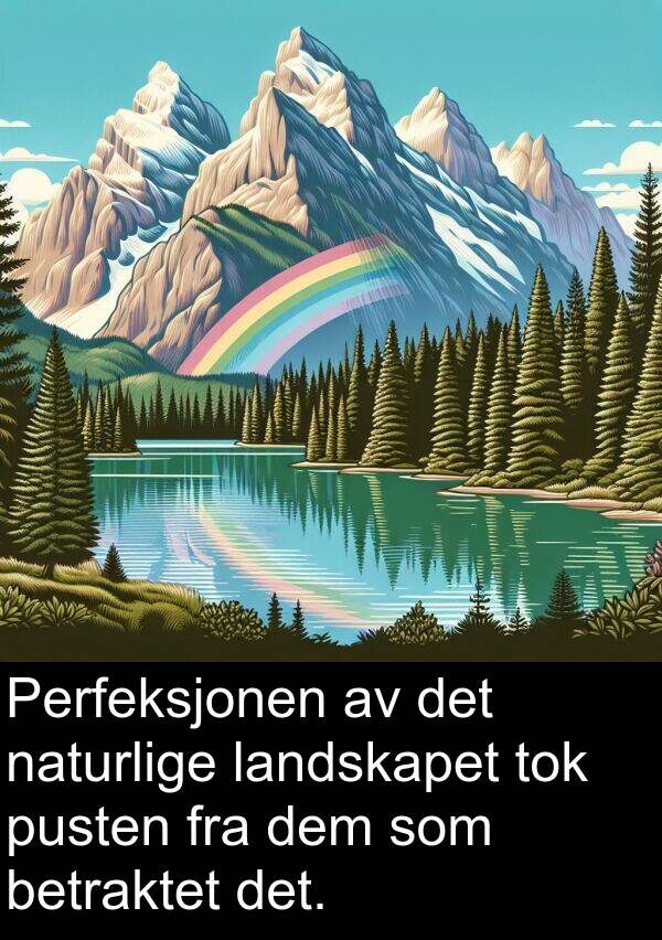 betraktet: Perfeksjonen av det naturlige landskapet tok pusten fra dem som betraktet det.