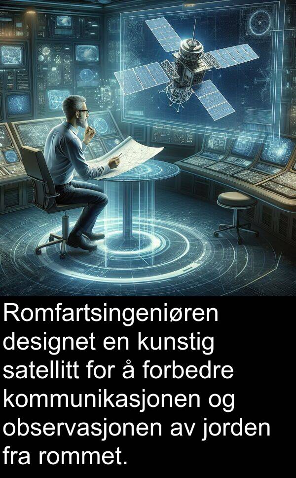 observasjonen: Romfartsingeniøren designet en kunstig satellitt for å forbedre kommunikasjonen og observasjonen av jorden fra rommet.