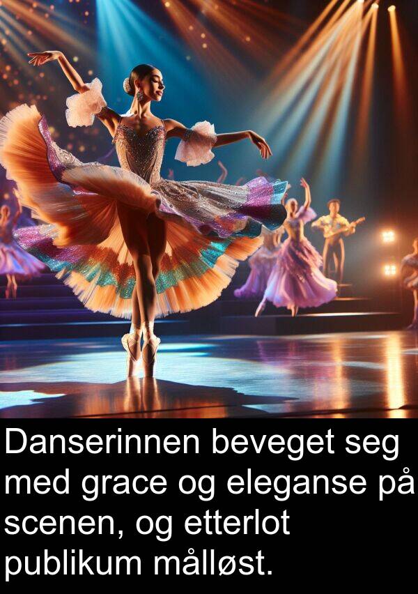 etterlot: Danserinnen beveget seg med grace og eleganse på scenen, og etterlot publikum målløst.