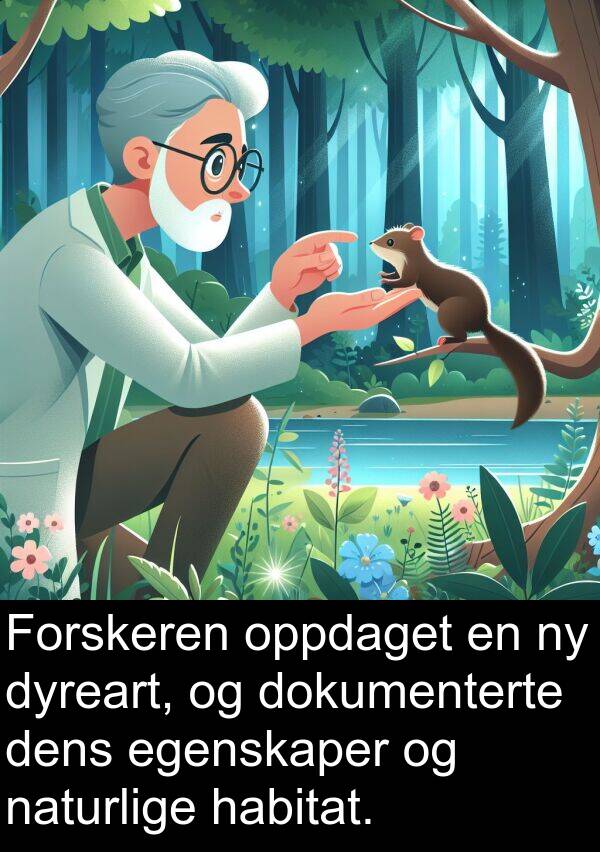 oppdaget: Forskeren oppdaget en ny dyreart, og dokumenterte dens egenskaper og naturlige habitat.