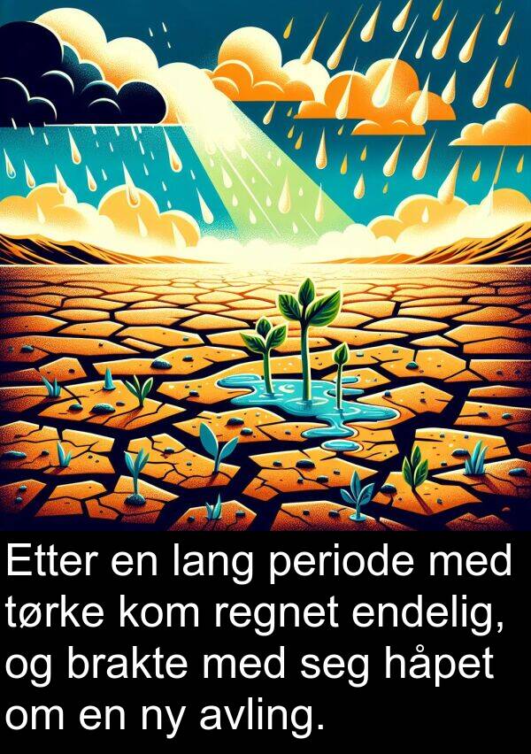 regnet: Etter en lang periode med tørke kom regnet endelig, og brakte med seg håpet om en ny avling.