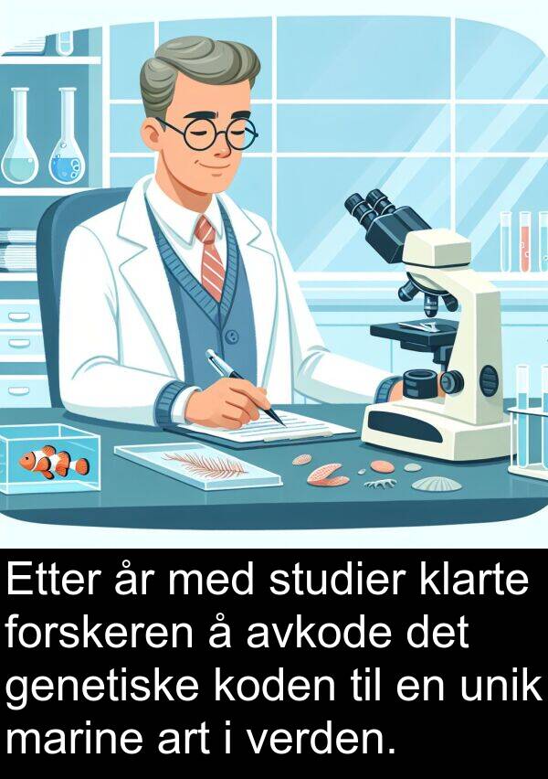genetiske: Etter år med studier klarte forskeren å avkode det genetiske koden til en unik marine art i verden.