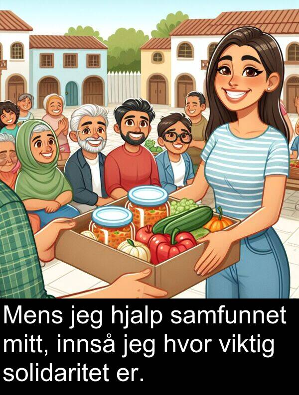 samfunnet: Mens jeg hjalp samfunnet mitt, innså jeg hvor viktig solidaritet er.