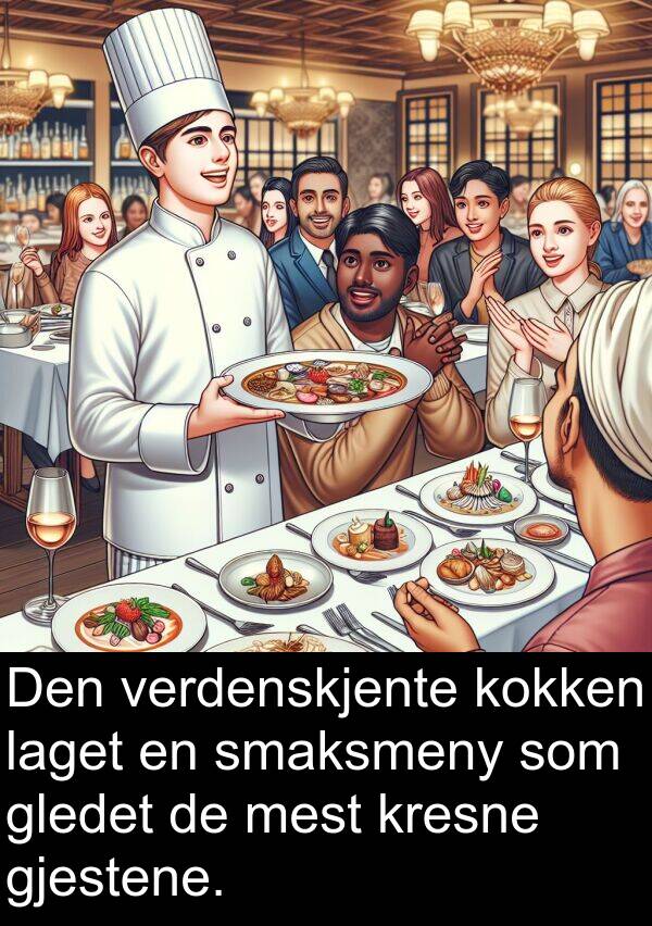 verdenskjente: Den verdenskjente kokken laget en smaksmeny som gledet de mest kresne gjestene.