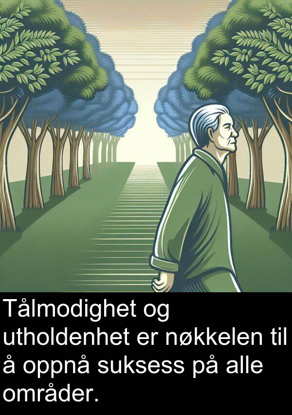 områder: Tålmodighet og utholdenhet er nøkkelen til å oppnå suksess på alle områder.