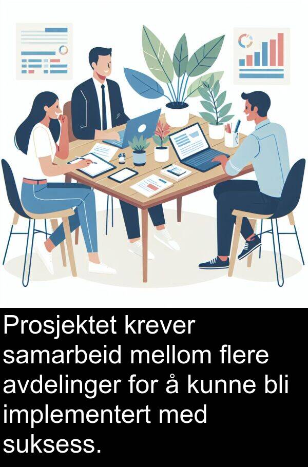 samarbeid: Prosjektet krever samarbeid mellom flere avdelinger for å kunne bli implementert med suksess.