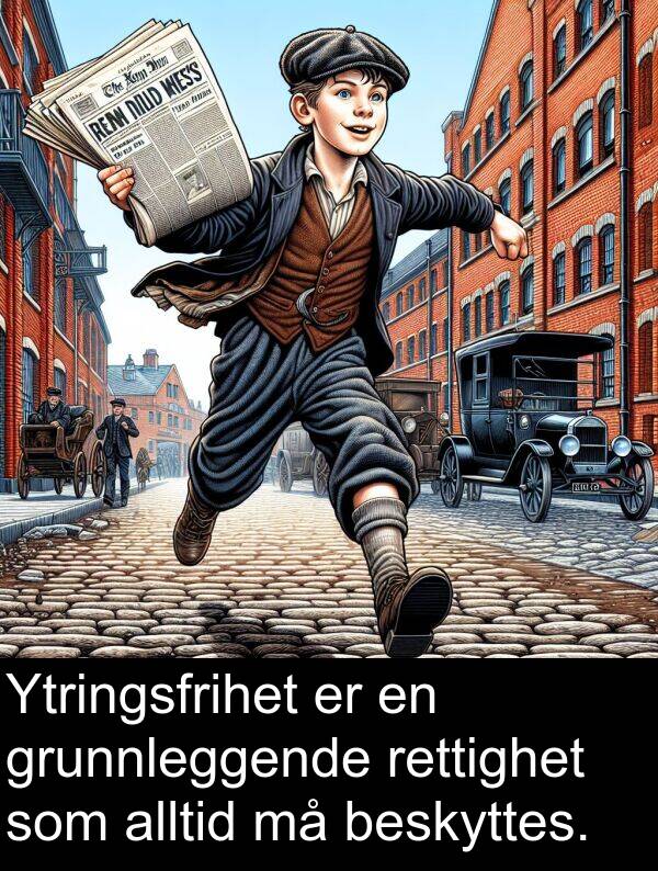 grunnleggende: Ytringsfrihet er en grunnleggende rettighet som alltid må beskyttes.