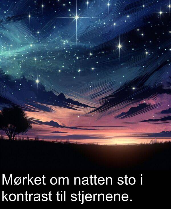 stjernene: Mørket om natten sto i kontrast til stjernene.