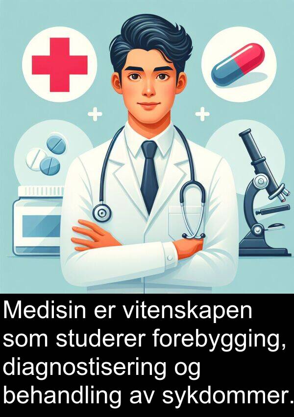 studerer: Medisin er vitenskapen som studerer forebygging, diagnostisering og behandling av sykdommer.