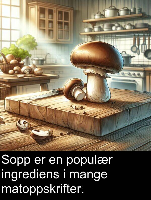 mange: Sopp er en populær ingrediens i mange matoppskrifter.
