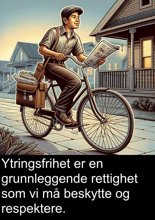 grunnleggende: Ytringsfrihet er en grunnleggende rettighet som vi må beskytte og respektere.