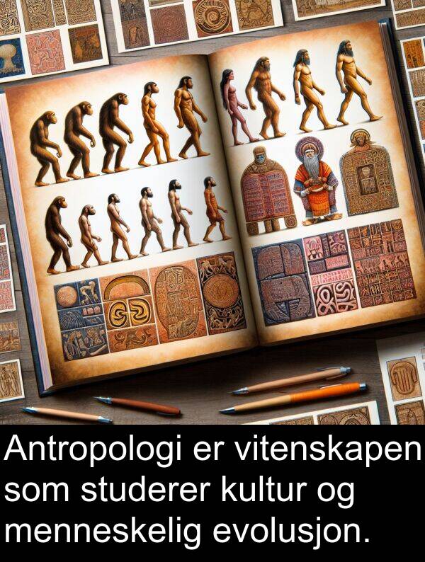 studerer: Antropologi er vitenskapen som studerer kultur og menneskelig evolusjon.