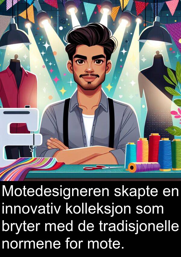 normene: Motedesigneren skapte en innovativ kolleksjon som bryter med de tradisjonelle normene for mote.