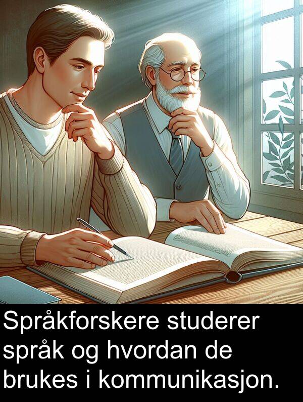 studerer: Språkforskere studerer språk og hvordan de brukes i kommunikasjon.