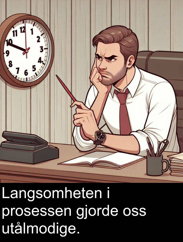 oss: Langsomheten i prosessen gjorde oss utålmodige.