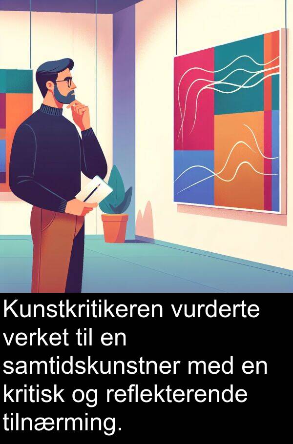 samtidskunstner: Kunstkritikeren vurderte verket til en samtidskunstner med en kritisk og reflekterende tilnærming.