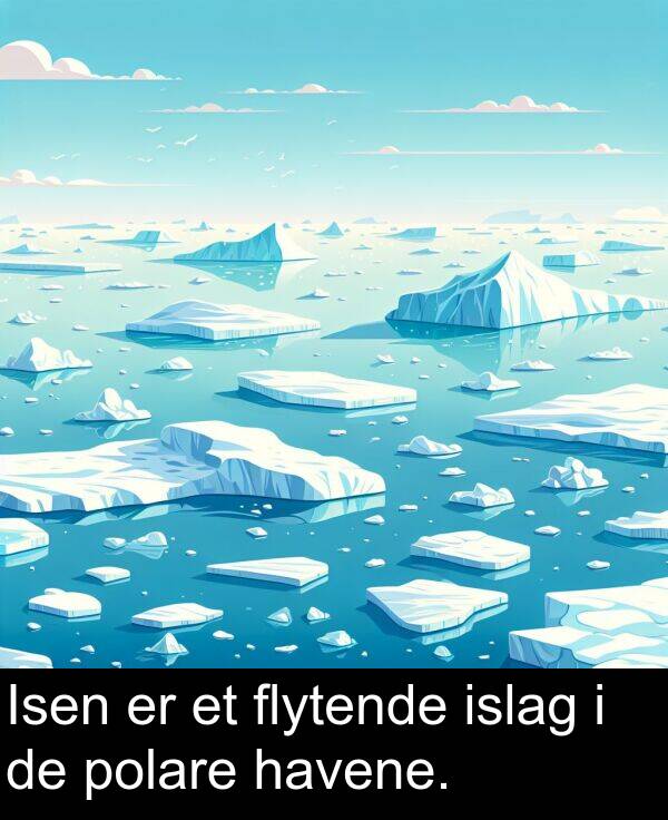 havene: Isen er et flytende islag i de polare havene.