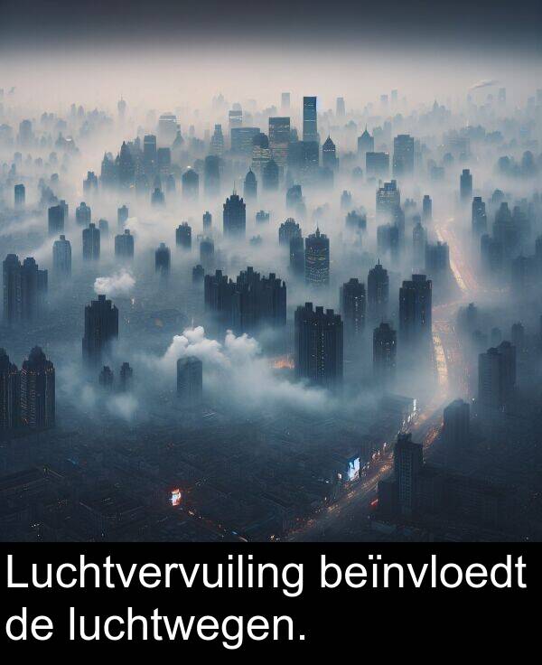 luchtwegen: Luchtvervuiling beïnvloedt de luchtwegen.