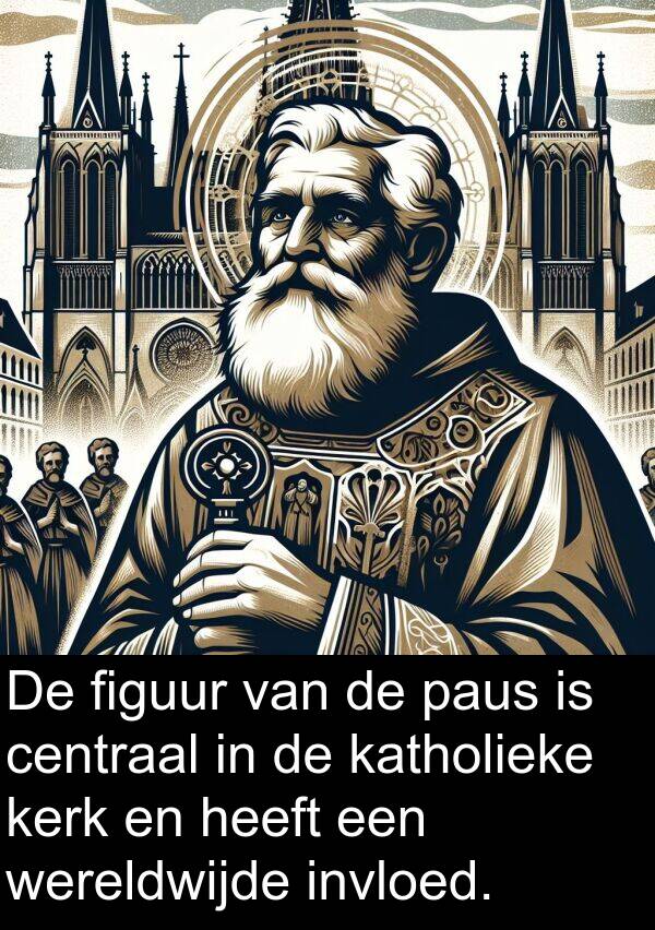centraal: De figuur van de paus is centraal in de katholieke kerk en heeft een wereldwijde invloed.