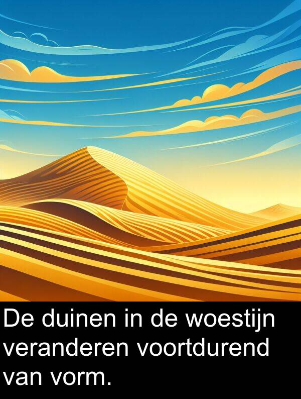duinen: De duinen in de woestijn veranderen voortdurend van vorm.