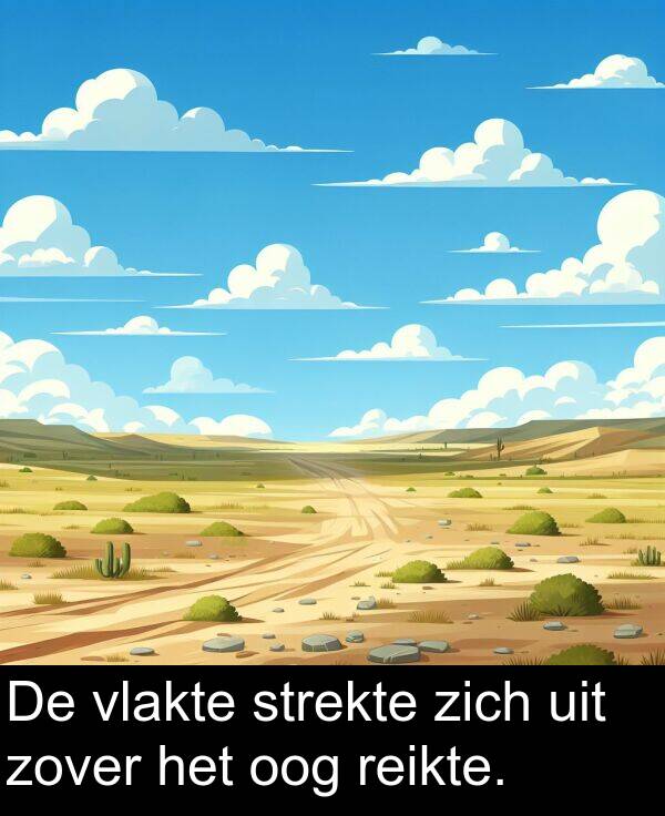 uit: De vlakte strekte zich uit zover het oog reikte.