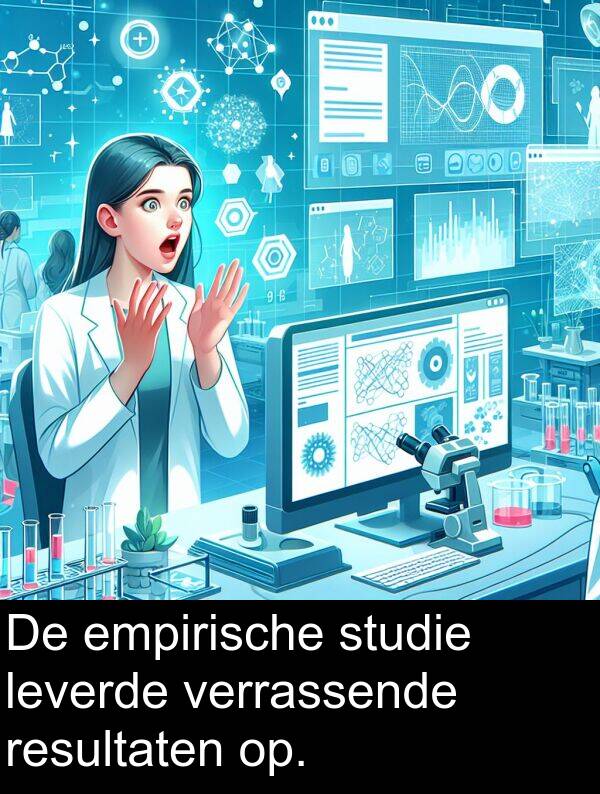 studie: De empirische studie leverde verrassende resultaten op.