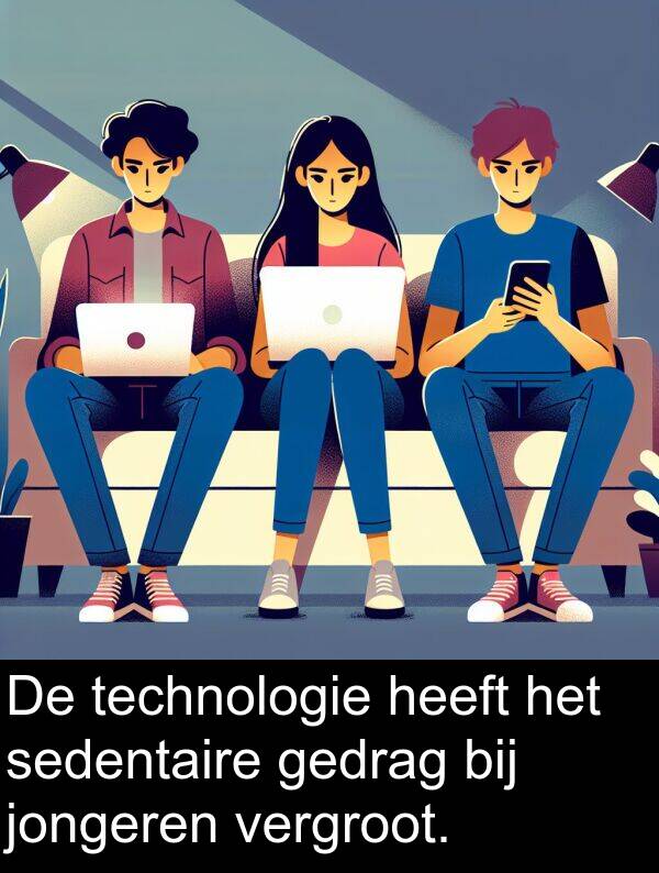 sedentaire: De technologie heeft het sedentaire gedrag bij jongeren vergroot.