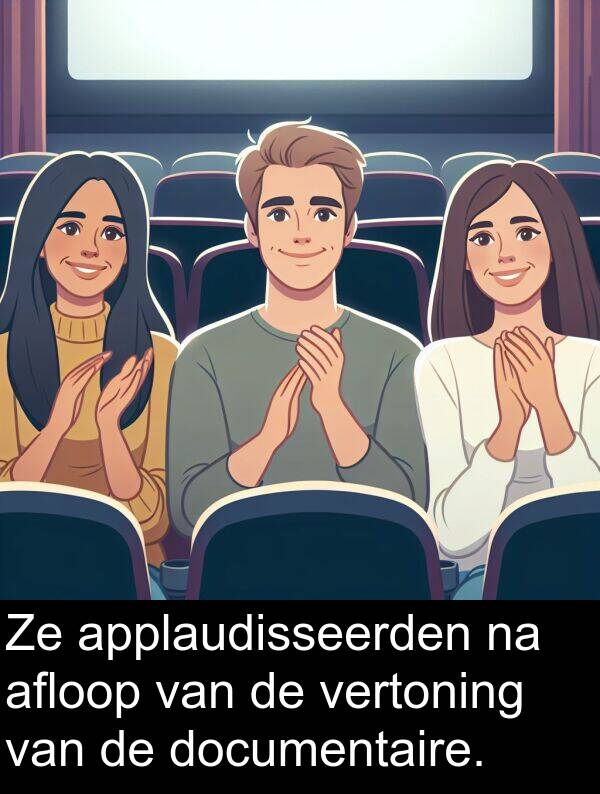 documentaire: Ze applaudisseerden na afloop van de vertoning van de documentaire.