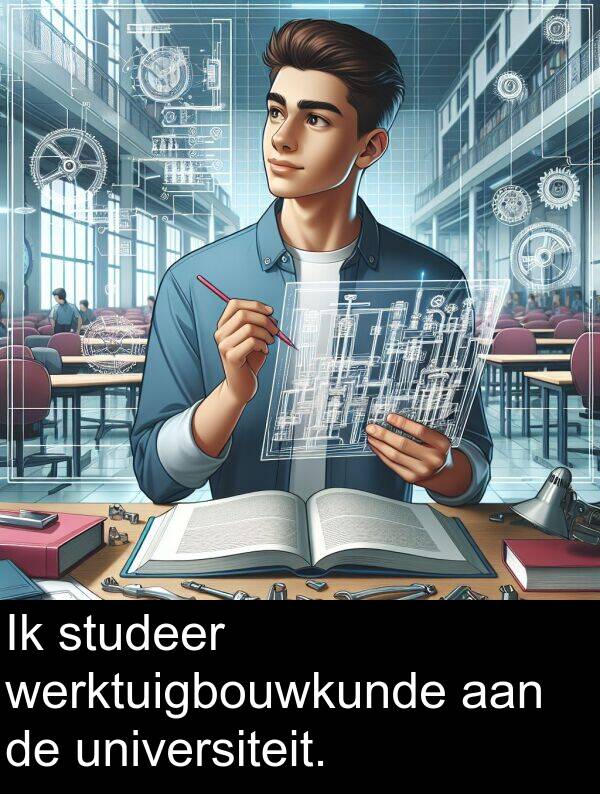 aan: Ik studeer werktuigbouwkunde aan de universiteit.