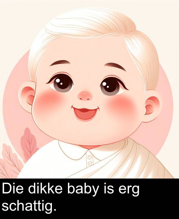 schattig: Die dikke baby is erg schattig.