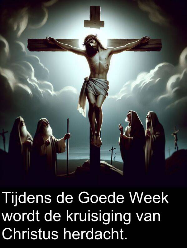 kruisiging: Tijdens de Goede Week wordt de kruisiging van Christus herdacht.