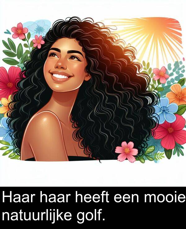 golf: Haar haar heeft een mooie natuurlijke golf.