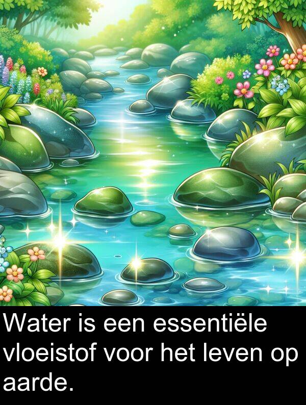 aarde: Water is een essentiële vloeistof voor het leven op aarde.