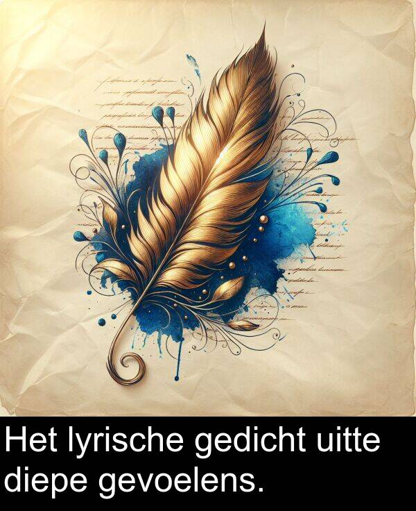 gevoelens: Het lyrische gedicht uitte diepe gevoelens.