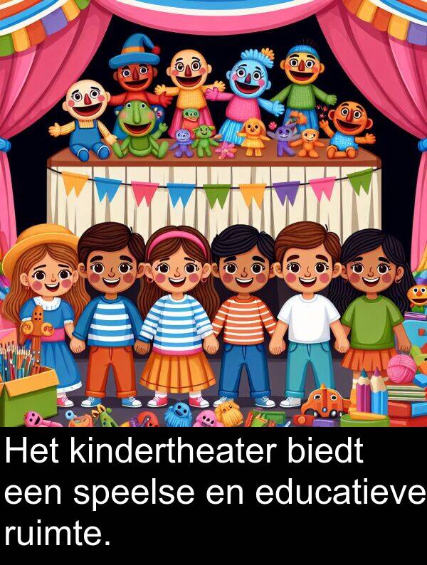 educatieve: Het kindertheater biedt een speelse en educatieve ruimte.