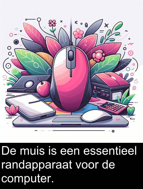 muis: De muis is een essentieel randapparaat voor de computer.