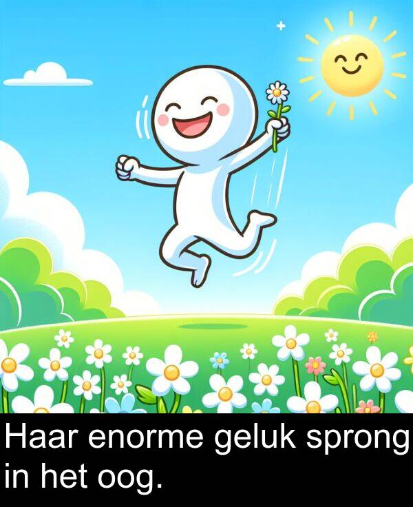 geluk: Haar enorme geluk sprong in het oog.