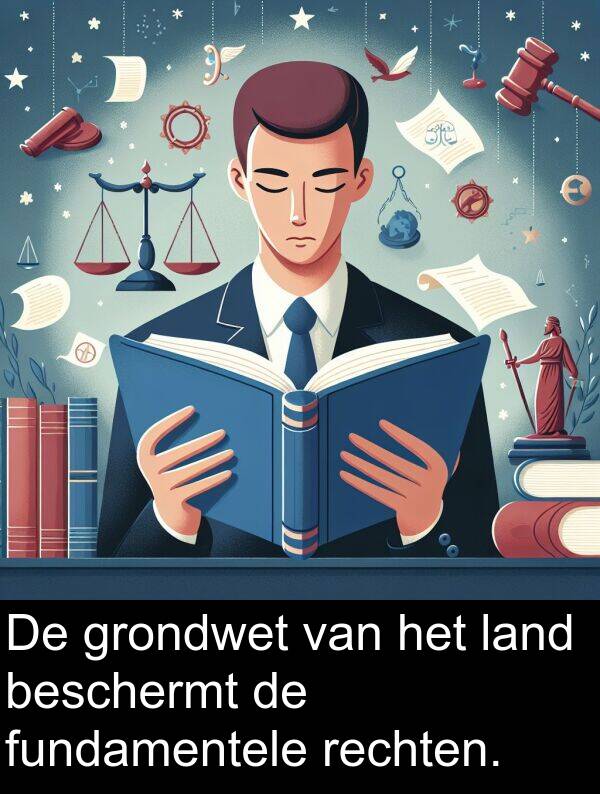 grondwet: De grondwet van het land beschermt de fundamentele rechten.