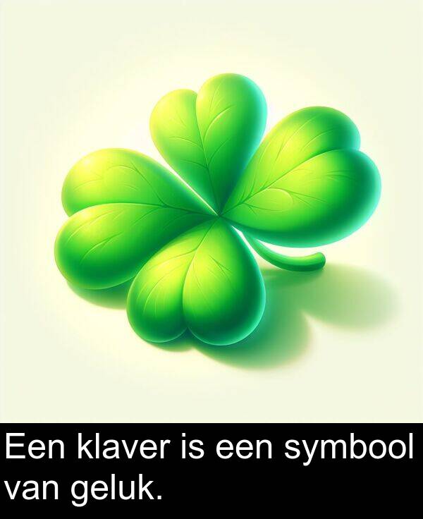 geluk: Een klaver is een symbool van geluk.