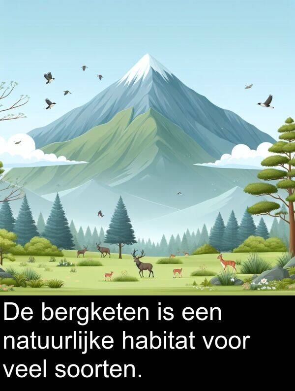 soorten: De bergketen is een natuurlijke habitat voor veel soorten.