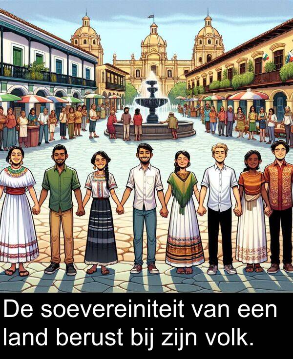soevereiniteit: De soevereiniteit van een land berust bij zijn volk.