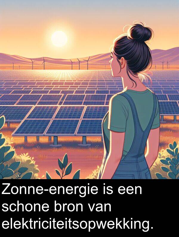 elektriciteitsopwekking: Zonne-energie is een schone bron van elektriciteitsopwekking.