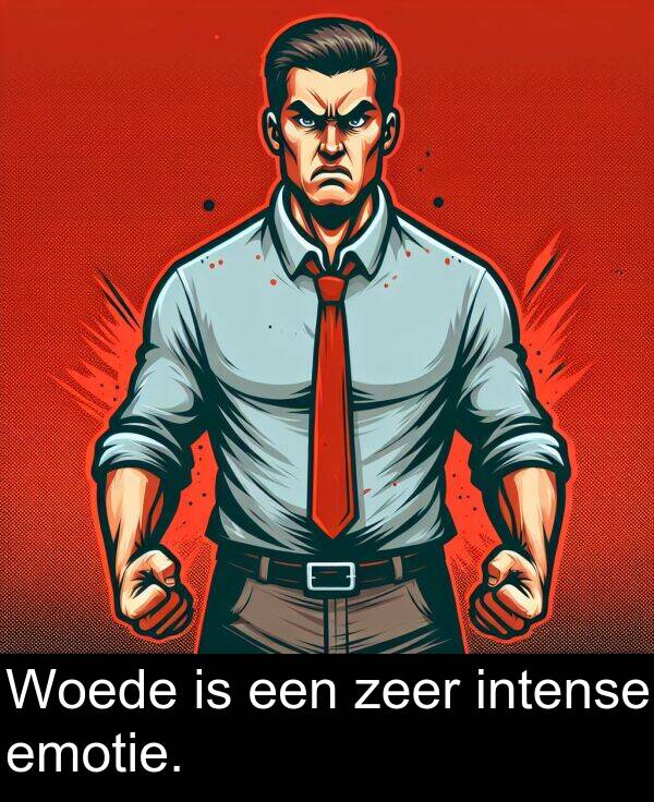 zeer: Woede is een zeer intense emotie.