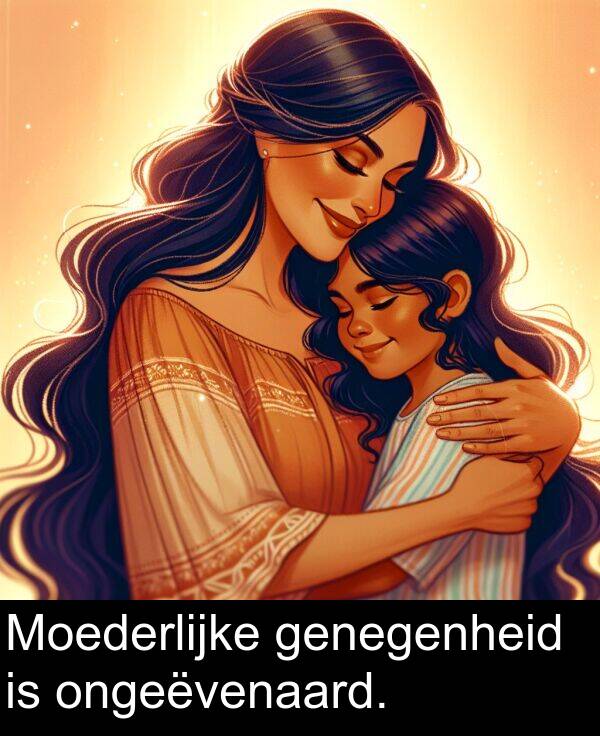 genegenheid: Moederlijke genegenheid is ongeëvenaard.