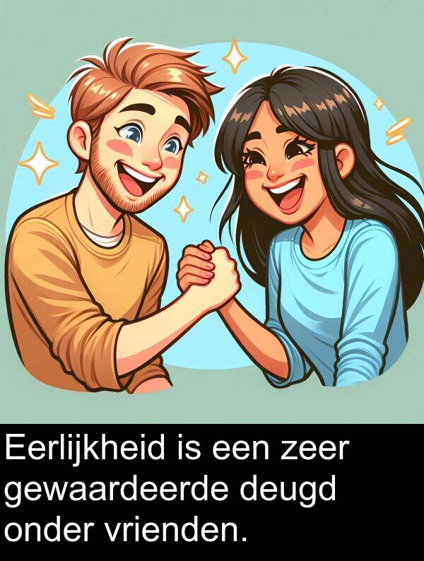 gewaardeerde: Eerlijkheid is een zeer gewaardeerde deugd onder vrienden.