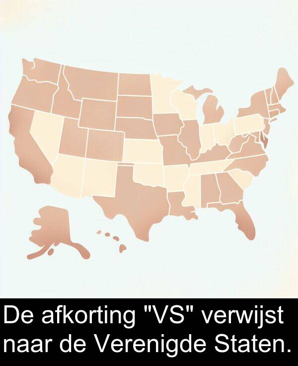 verwijst: De afkorting "VS" verwijst naar de Verenigde Staten.