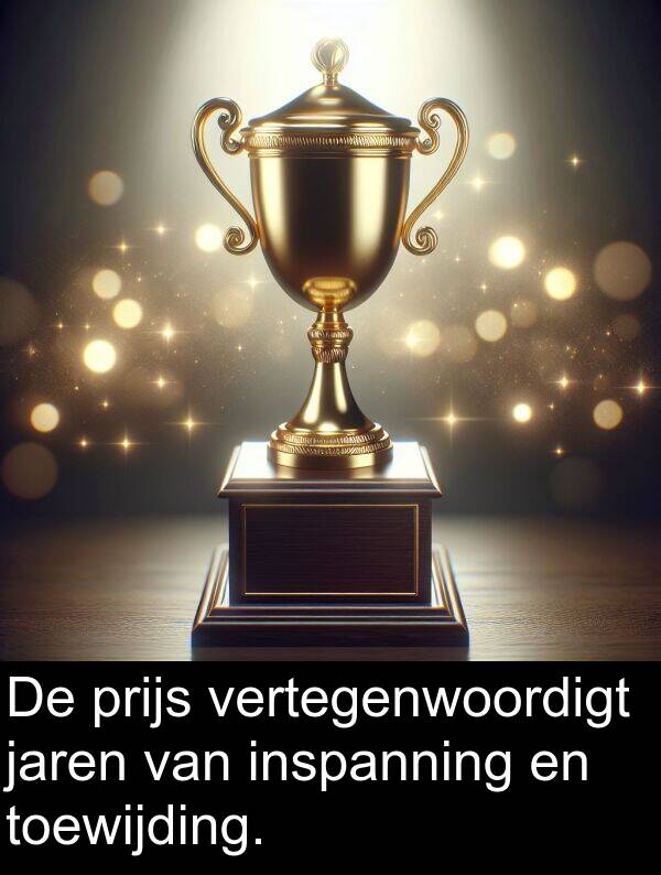 prijs: De prijs vertegenwoordigt jaren van inspanning en toewijding.